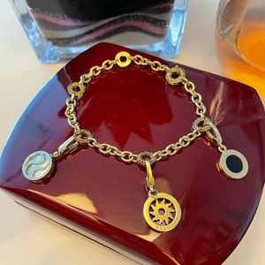**SOLD** Bvlgari 18K gold bracelet w/charms